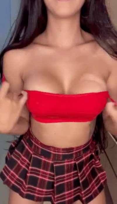 My top looks better when I pull it down