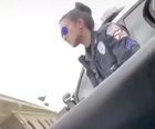 Guy in car makes fun of an official's presumed disability based on appearance