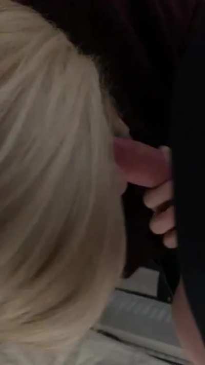 Wife48 polishing my rod. Kik BDDrill4 if trade. Pic proof