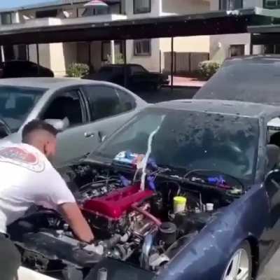 Trocando o cambio do carro