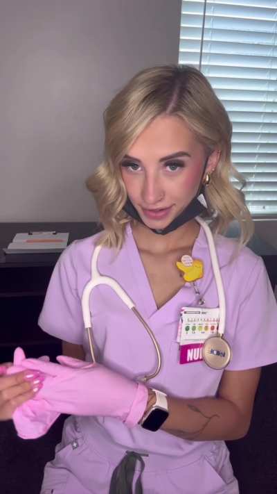 I’ll be the nurse and you can be the doctor 😉