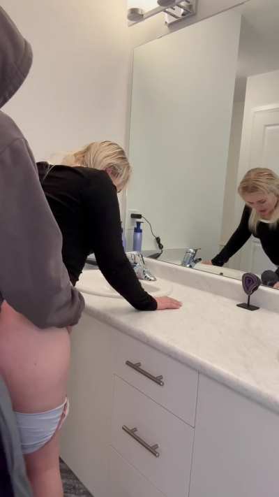 This is his way of cleaning the cum