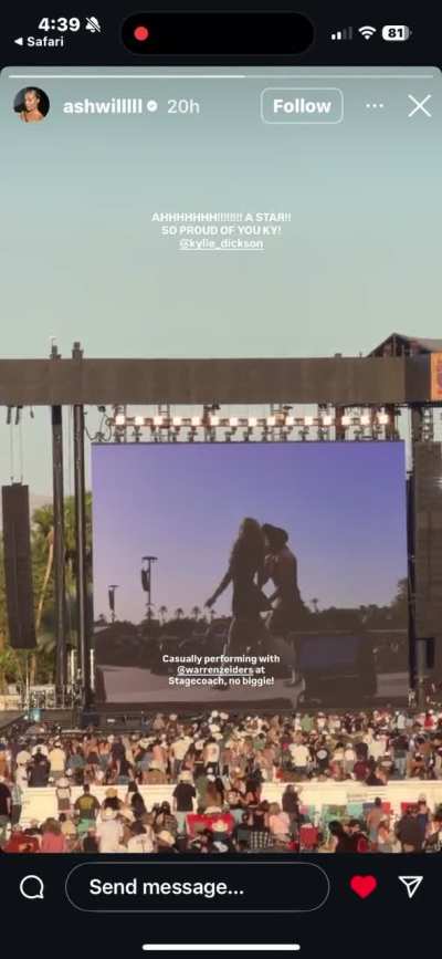 kylie on stage at stagecoach!!!
