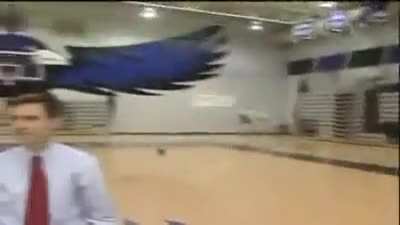 Reporter makes amazing half court shot