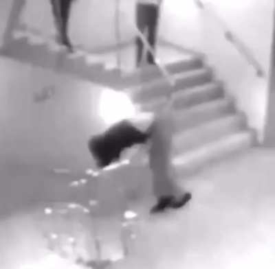 Playing on a stairwell