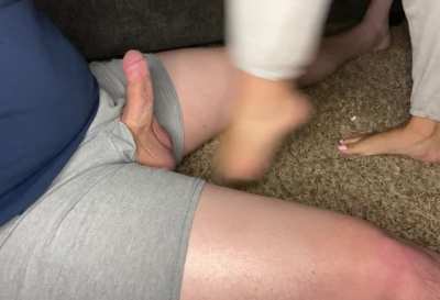 I used to be a soccer player, so when I see balls I naturally want to kick them!
