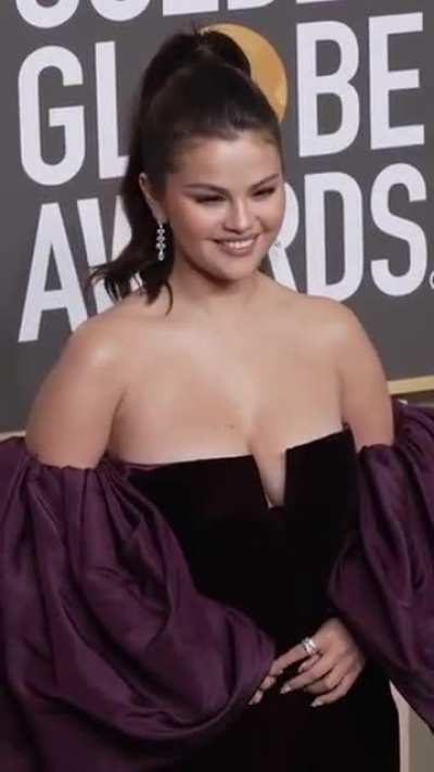 close up of her massive cleavage on display