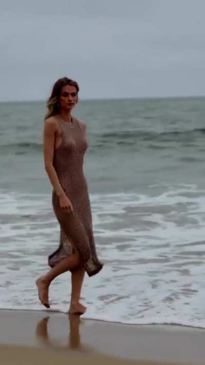 Hazel in see-through mesh