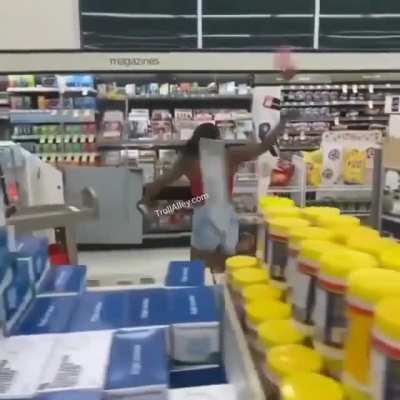 She did all of this because they didn't want to help her in the store.