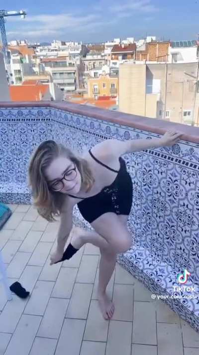 Cora loves showing us her beautiful feet