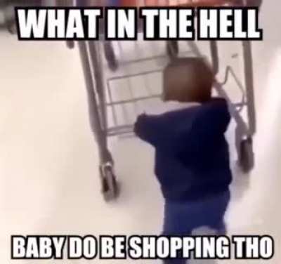 He do be shopping