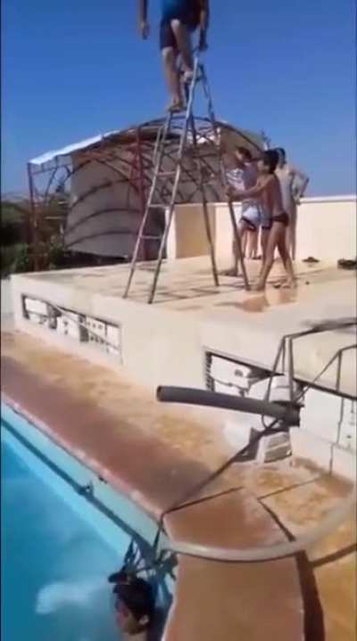 A quick double-clap for good luck and watch me dive into this pool