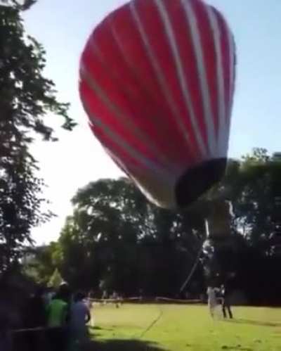 He'll never ride hot air balloon again