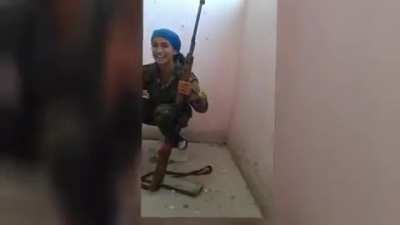 Sniper laughs off a near miss