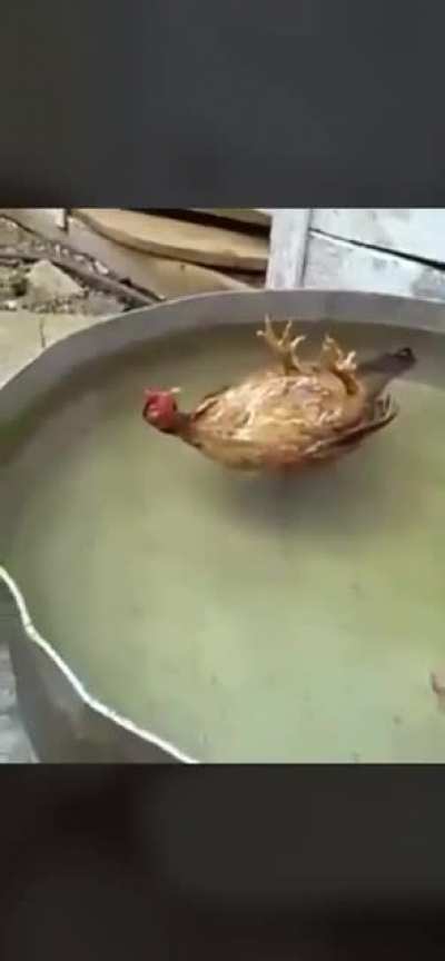 Taking a bath