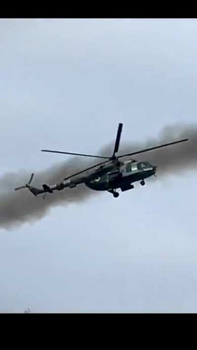 Ukrainian Mi-8 on a fire mission
