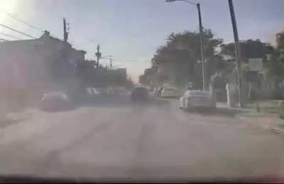 Idiot in Little Havana, Miami, FL ran a stop sign.