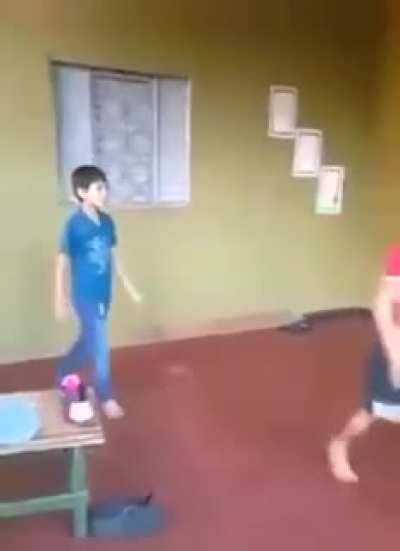 Angry German wall kick
