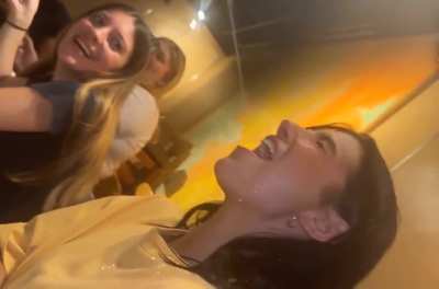 Charli getting spray<wbr>edð<wbr>¦
