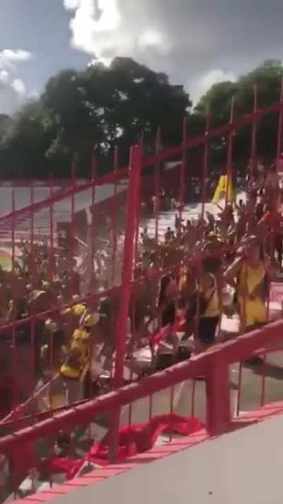 Fanatical supporters in Brazil are also epic when not at war.