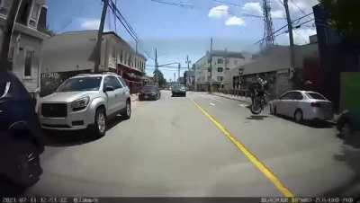 Caught on a rear cam. First time riding a bike?