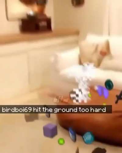 hes flying