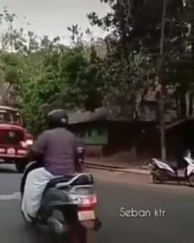 Idiot bus driver from India