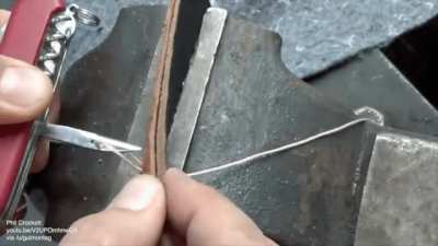 How to sew with a Swiss Army knife awl