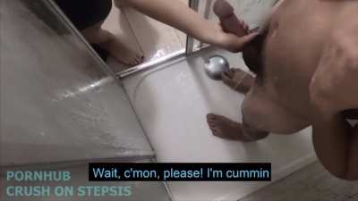 Standing handjob crush/stepsis