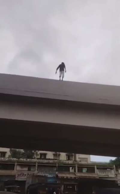 Indian man attempts to go viral by doing a crazy stunt