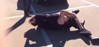 Choking someone out with disrespect