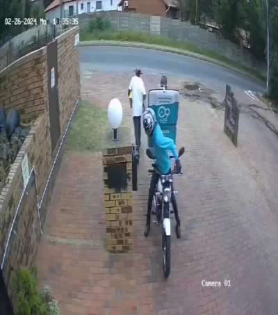 This is South Africa. You can see how defeated this man feels, he is just trying to be a good law abiding citizen and these criminals just take advantage. This is the legacy of Bheki Cele.
