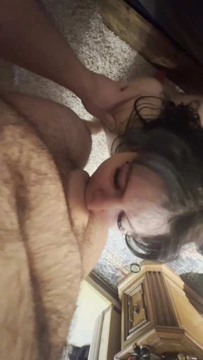 On my knees like a good girl