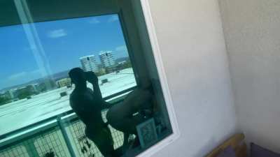 Getting Railed on my Balcony