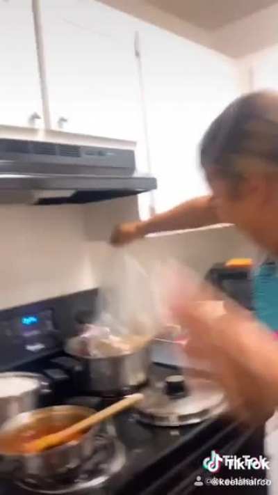 “She had a live crab and was scared to cook it.”