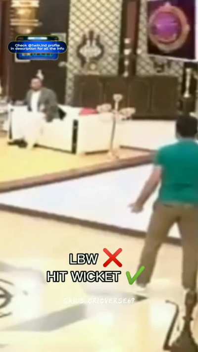 Lbw = hit wicket