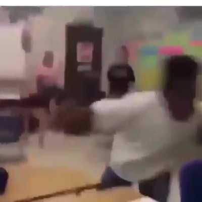 Teacher just sat there and watched