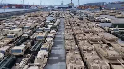 UA POV: NATO military equipment in the port of Gdynia, Poland