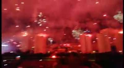 Split, Croatia celebrating Torcida Split's 70th birthday. Considered one of the oldest fan groups in Europe.