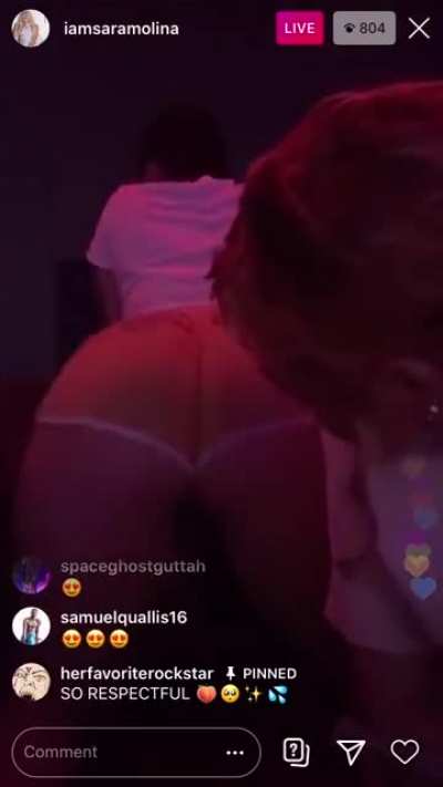 Sara Molina twerking on IG Live 🍑🍑🍑🍑🍑<wbr>🍑🍑🍑