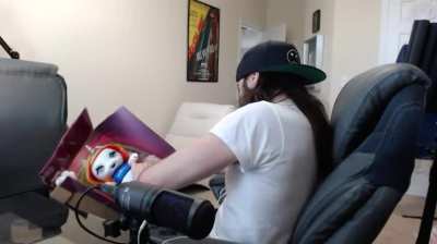 Rare footage of Jesus trying to open a sealed box with his bare hands