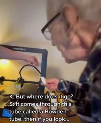 Grandpa’s reaction to grandsons 3D printer