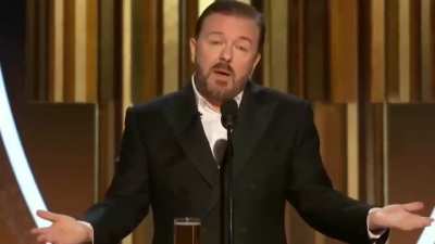 Ricky Gervais's Golden Globes speech aged very well