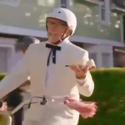 He was just riding on his bike and then