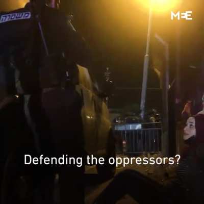 Palestinian woman confronts Israeli soldier