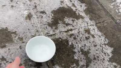 This is how slippery it is