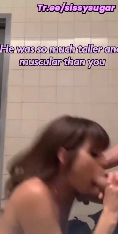 you'd love to blow hung guys sissy