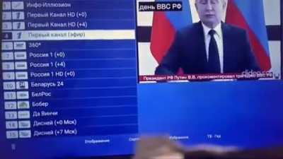 Unknown group hacks Russian cable TV network in the Altai Territory. Broadcasts imagery of Russian Equipment destroyed in Ukraine war