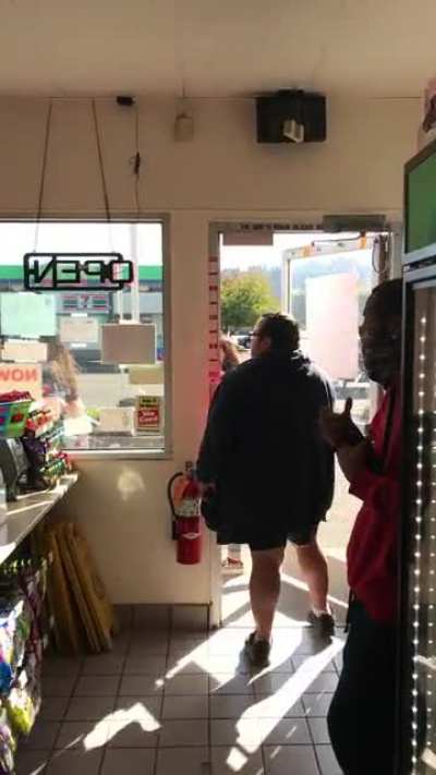 So in Oregon you don’t pump your own gas... an this person attempted to do just that.. this was the out come...