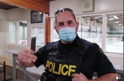 Mother arrested by OPP at the Ripley Arena for trespassing after refusing to provide proof a vaccination